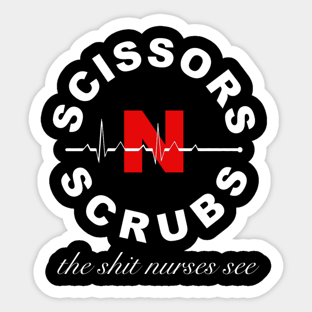 Scissors N Scrubs Podcast Shirt Sticker by MikeDenison